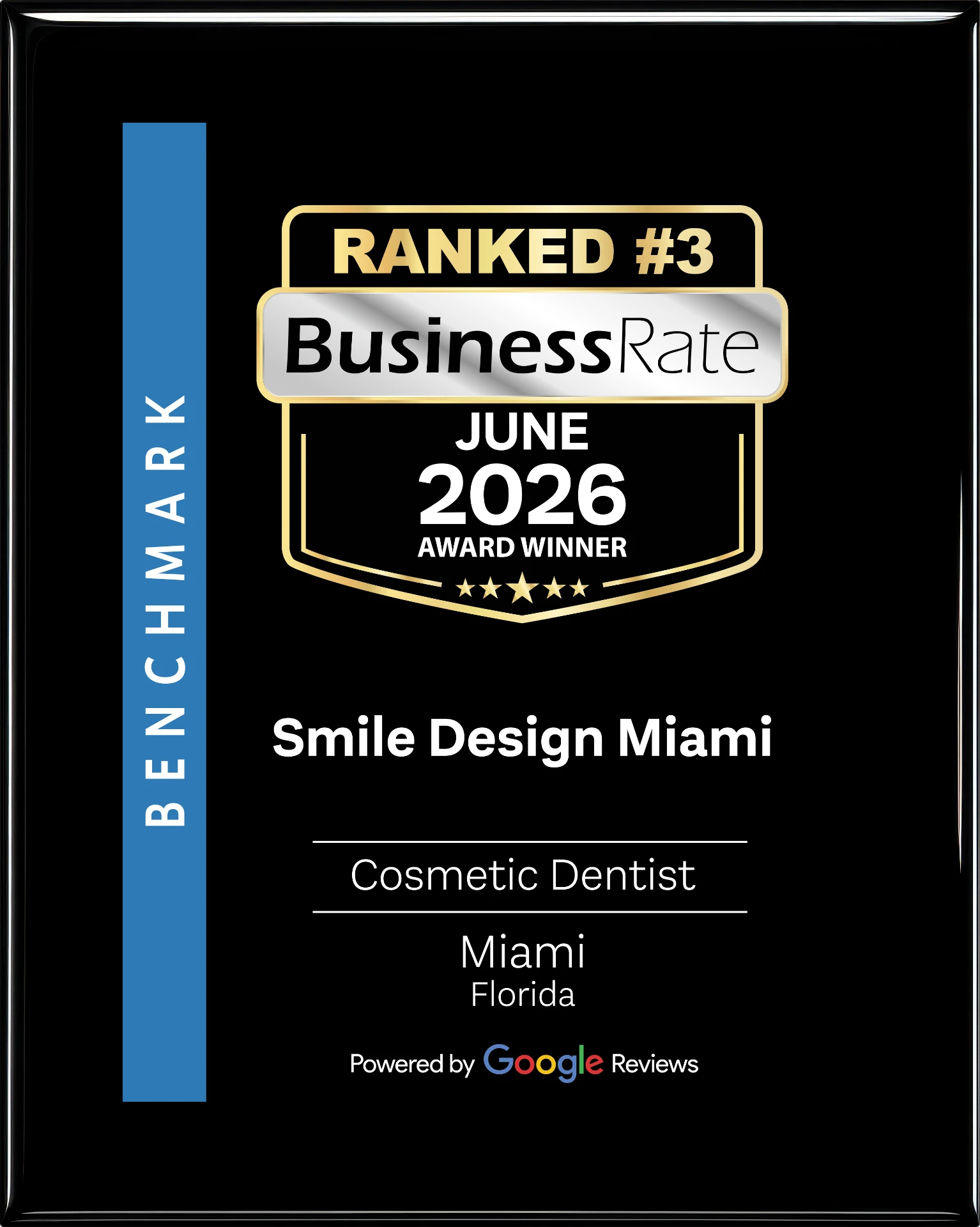 Smile Design Miami – Ranked #3 Cosmetic Dentist in Miami, Florida, BusinessRate June 2026 Award Winner